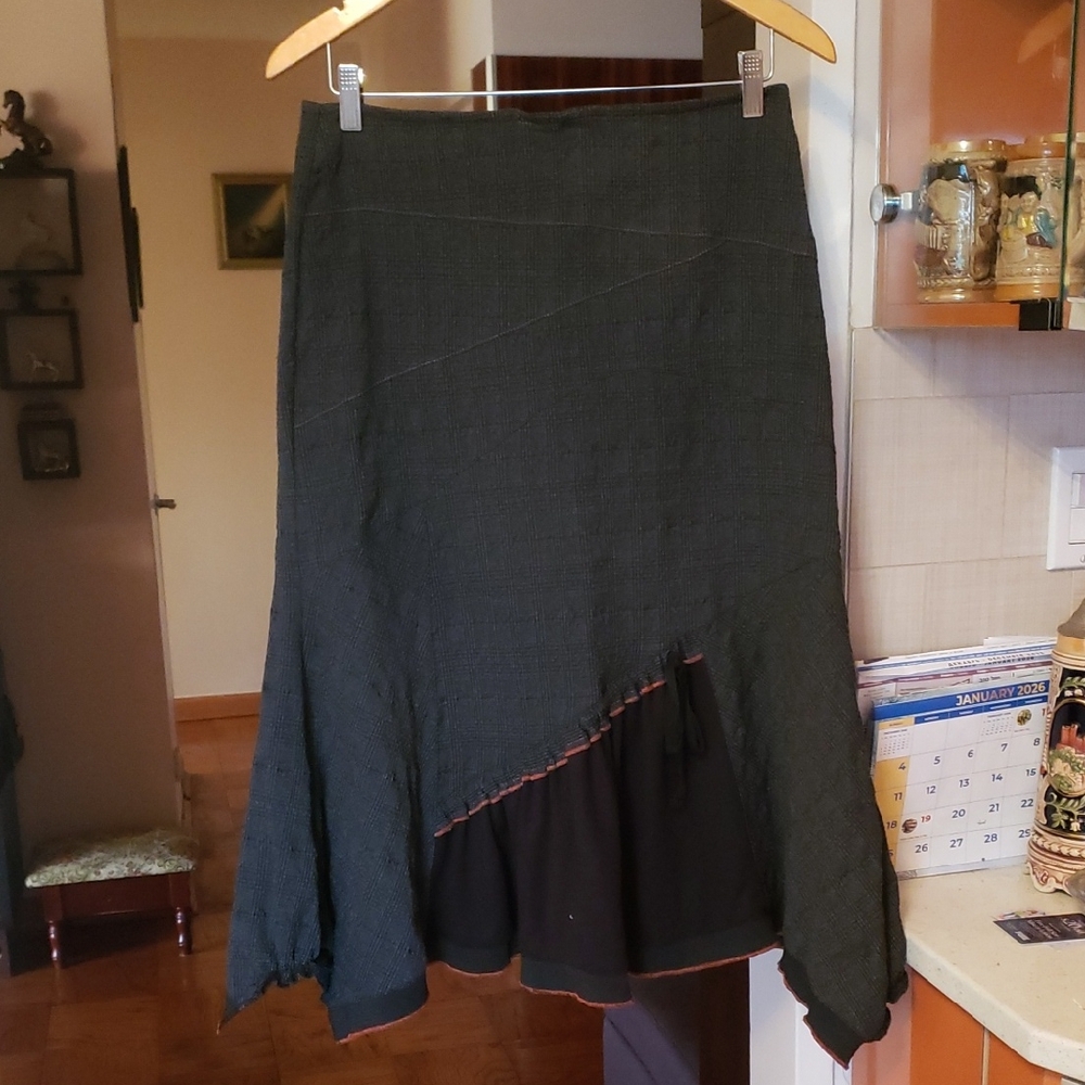 FRANCE.Chic Asymmetrical COMBINATION OF COLORS Skirt